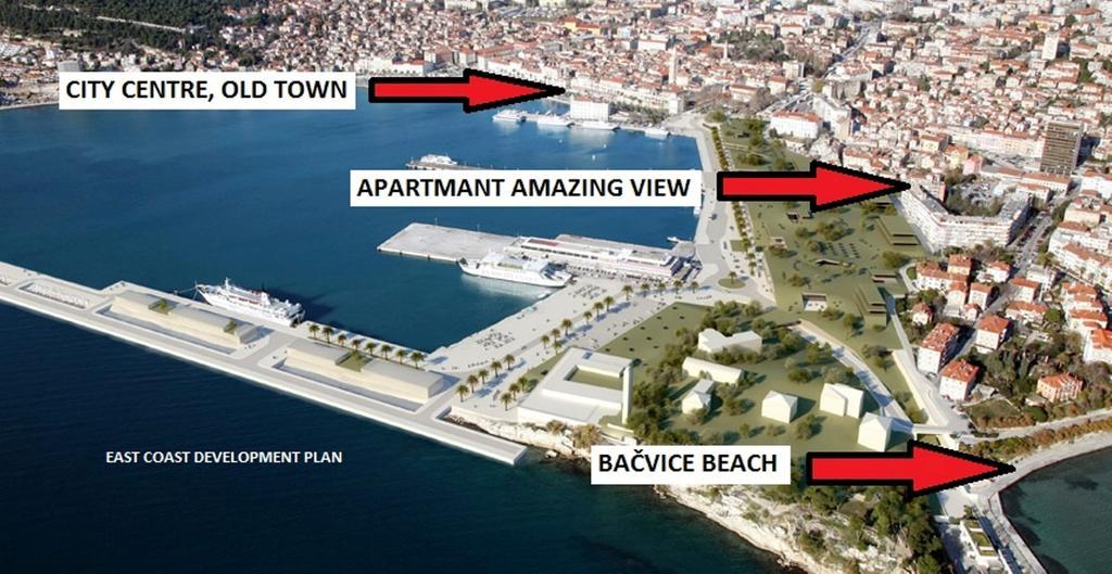 Apartment Amazing View سبليت الغرفة الصورة